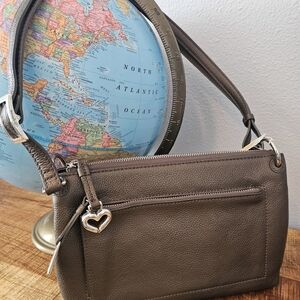 Brighton Brown Shoulder Bag with Silver Accents